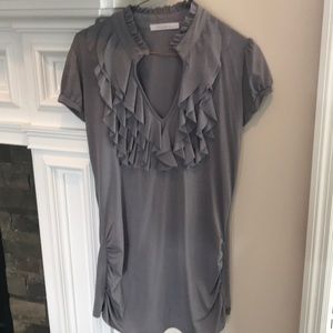 Professional gray top with detail
